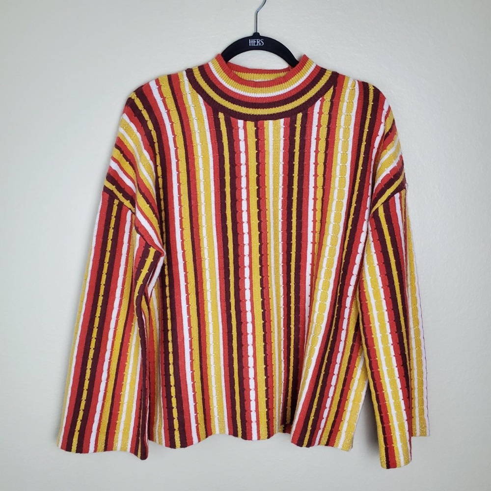 Nine West l Multi Color Stripes Sweater